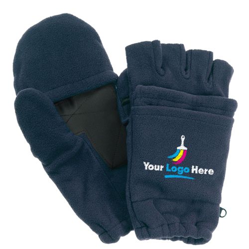 Fleece Custom Logo Fingerless Gloves