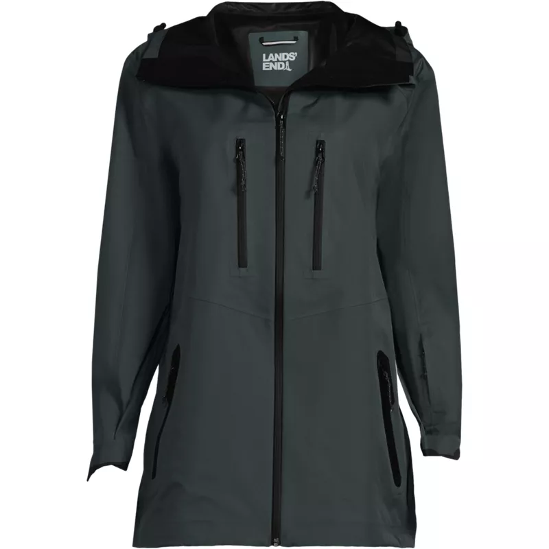 Women's Waterproof Shell Rain Jacket, Front