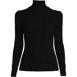 Women's Long Sleeve Rib Knit High Neck Top, Front