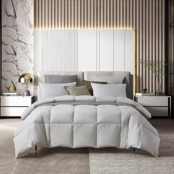 Farm to Home Organic Cotton 233 Thread Count All Season Warmth Feather and Down Comforter - primary