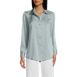 Women's Long Sleeve Satin Button Down Shirt, Front