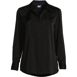 Women's Long Sleeve Satin Button Down Shirt, Front