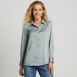 Women's Long Sleeve Satin Button Down Shirt, Front