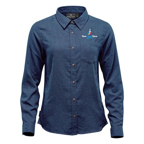 Stormtech Women's Regular Cambridge Custom Logo Long Sleeve Button Up Shirt