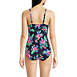 Women's Chlorine Resistant Shirred V-neck One Piece Swimsuit, Back