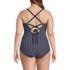 Women's Plus Size Lace Up One Piece Swimsuit, Back
