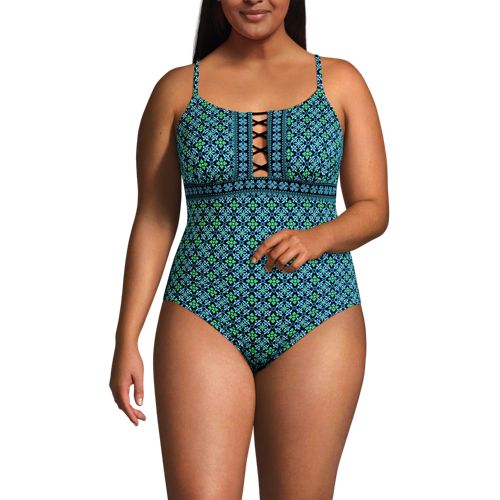 Time and Tru Women's Plus Size Strapless One Piece Swimsuit