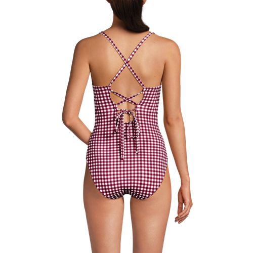 Women's Lace Up One Piece Swimsuit - image 3