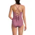 Women's Lace Up One Piece Swimsuit, Back