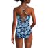 Women's Lace Up One Piece Swimsuit, Back