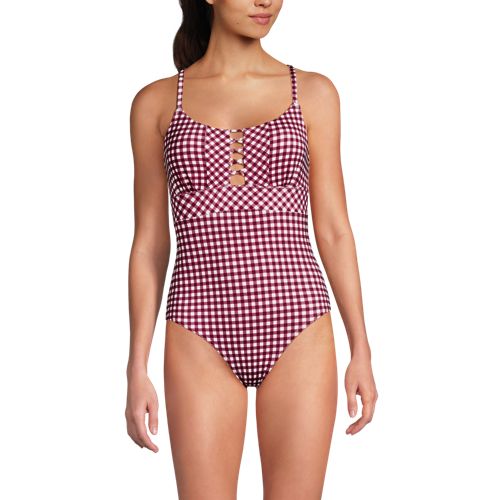 Women's Lace Up One Piece Swimsuit - image 4