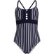 Women's Lace Up One Piece Swimsuit, Front