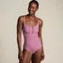 Women's Lace Up One Piece Swimsuit, Front