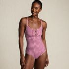 Women's Chlorine Resistant Lace Up One Piece Swimsuit