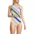 Women's Shirred One Shoulder One Piece Swimsuit, alternative image