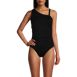 Women's Shirred One Shoulder One Piece Swimsuit, alternative image