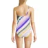 Women's Shirred One Shoulder One Piece Swimsuit, Back