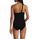 Women's Shirred One Shoulder One Piece Swimsuit, Back