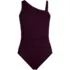 Women's Shirred One Shoulder One Piece Swimsuit, alternative image