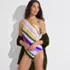 Women's Shirred One Shoulder One Piece Swimsuit, alternative image