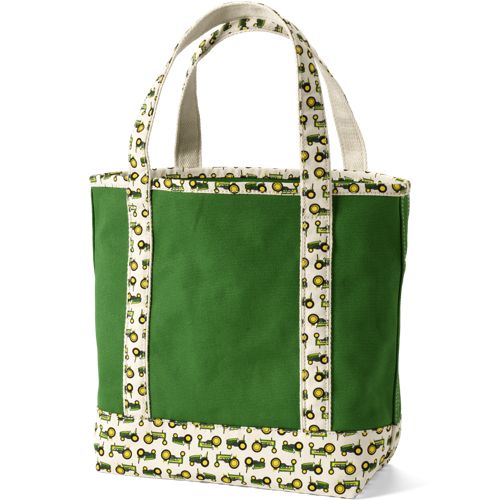 Large Print 5 Pocket Open Top Canvas Tote Bag