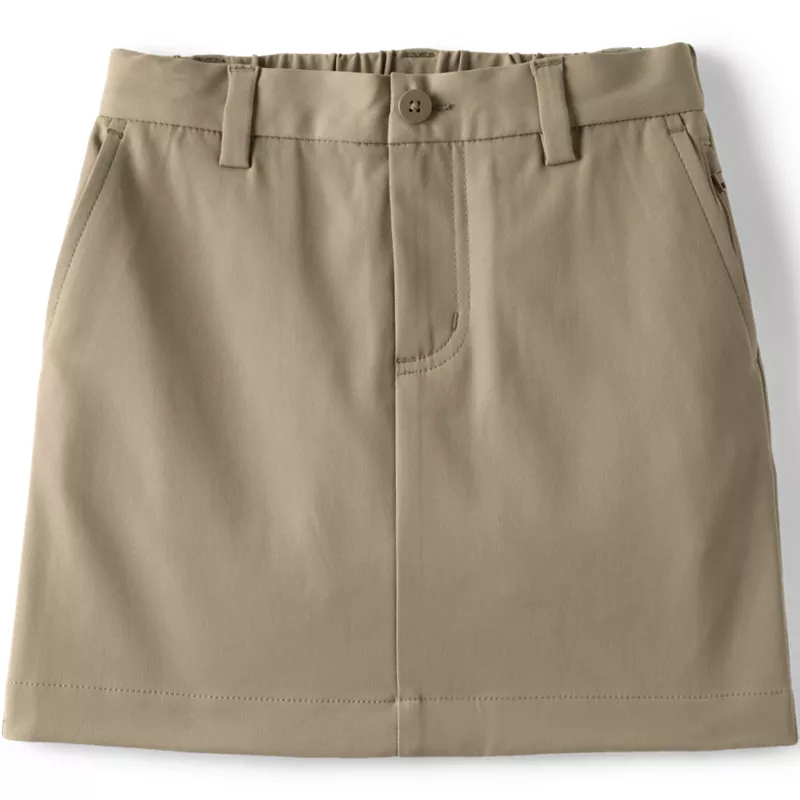 Girls Active Performance Chino Skort Top of the Knee, Front