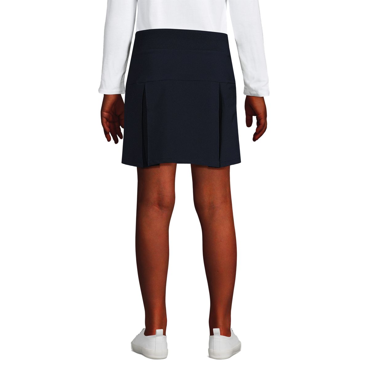 School Uniform Girls Performance Pleated Skort Above the Knee