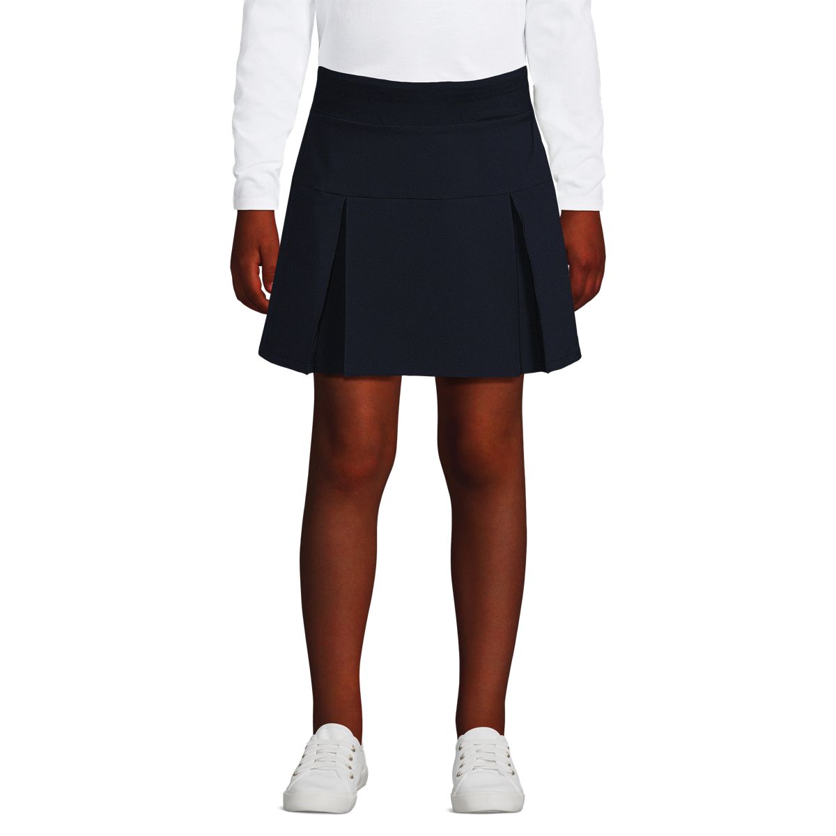 School Uniform Girls Performance Pleated Skort Above the Knee