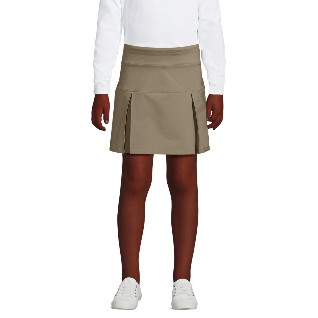 School Uniform Girls Performance Pleated Skort Above the Knee