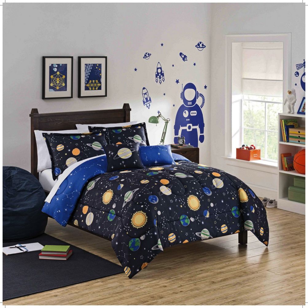 Waverly Kids Space Adventure Reversible Print Comforter Bedding