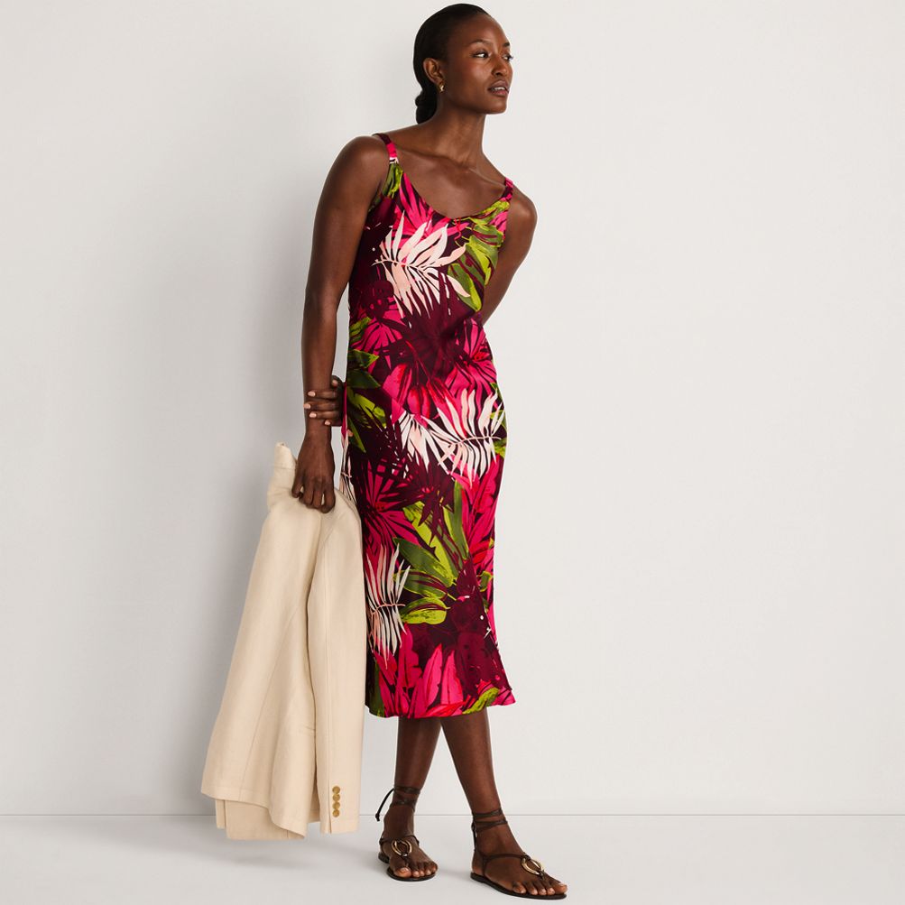 Women's Satin Slip Dress Lands' End