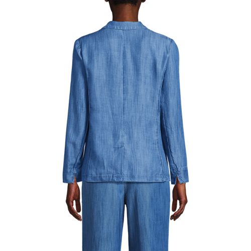 Women's Indigo TENCEL Fiber Relaxed Blazer - image 4