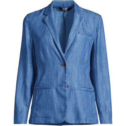 Women's Indigo TENCEL Fiber Relaxed Blazer - image 2