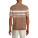 Men's Short Sleeve Stripe Sweater Polo, Back