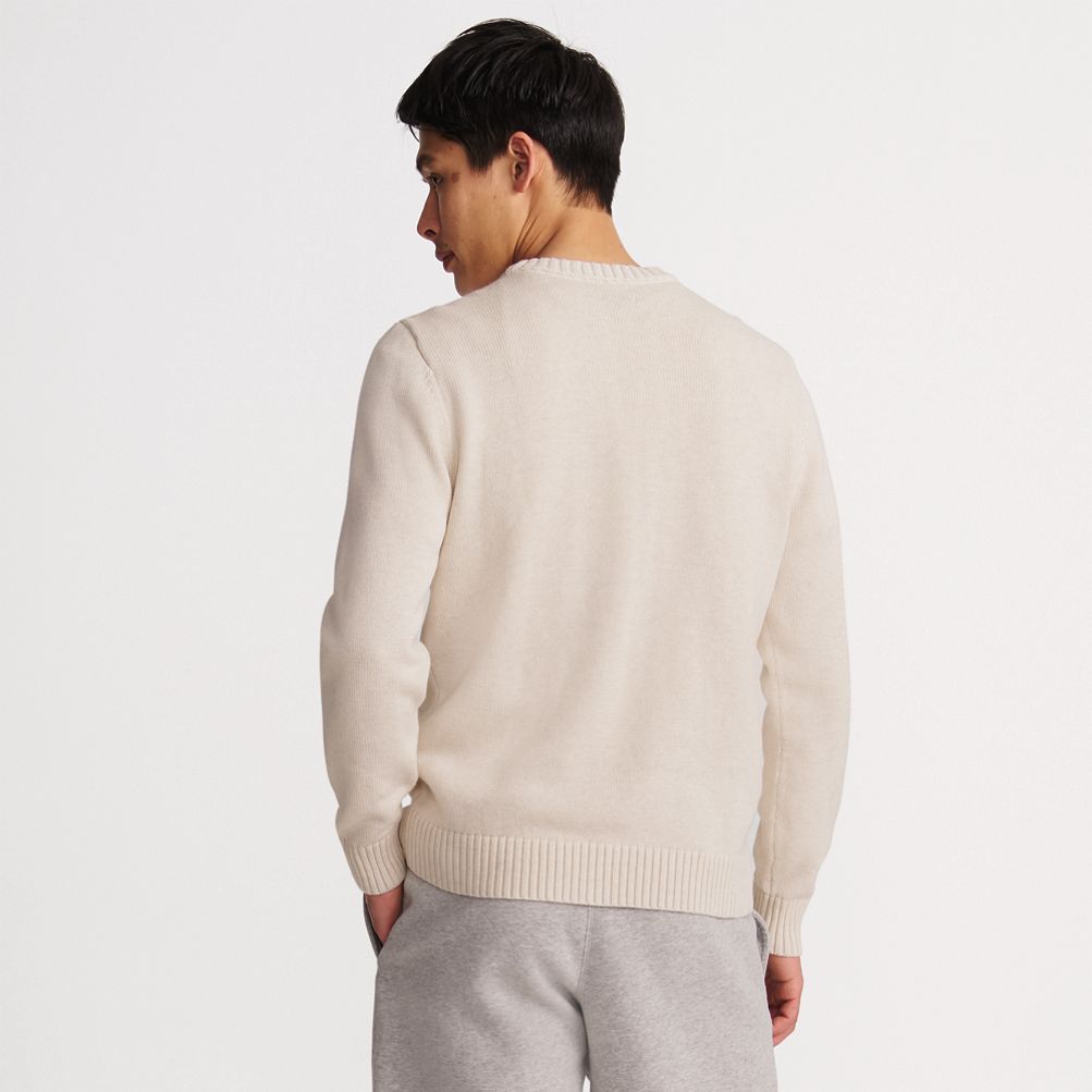 Men's Long Sleeve Jacquard Crew Sweater