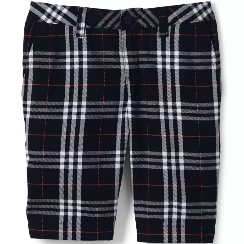 Custom Girls Plaid Shorts, Front