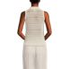 Women's Johnny Collar Sleeveless Pointelle Sweater, Back