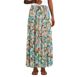 Women's Tiered Rayon Maxi Skirt, Front