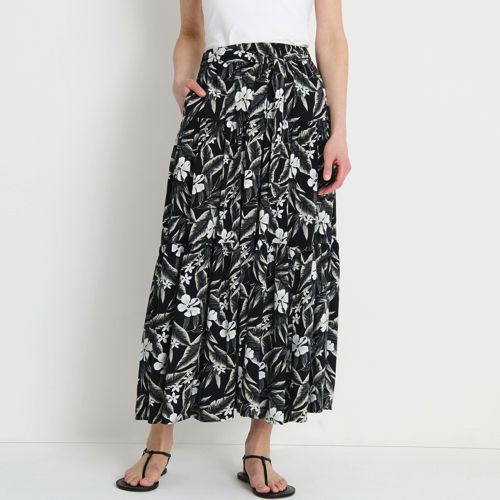 Women's Tiered Rayon Maxi Skirt, Front