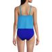 Women's Chlorine Resistant One Piece Scoop Neck Fauxkini Swimsuit, Back
