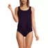 Women's Scoop Neck One Piece Fauxkini Swimsuit, Front