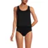Women's Scoop Neck One Piece Fauxkini Swimsuit, Front
