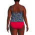 Women's Plus Size Chlorine Resistant One Piece Scoop Neck Fauxkini Swimsuit, Back
