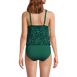 Women's Chlorine Resistant One Piece Scoop Neck Fauxkini Swimsuit, Back