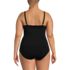 Women's Plus Size Scoop Neck One Piece Fauxkini Swimsuit, Back