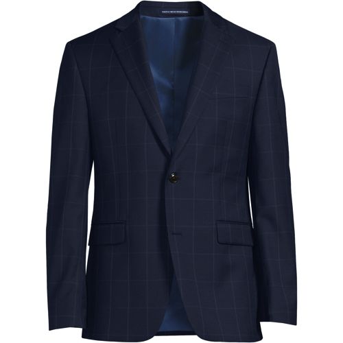 Men's Regular Fit Patterned Wool Blend Sport Coat