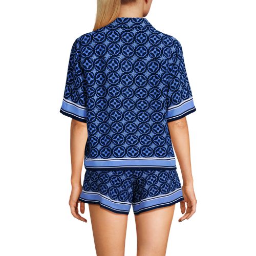 Women's Rayon Short Sleeve Camp Shirt - image 5