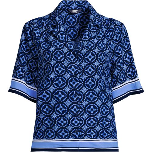 Women's Rayon Short Sleeve Camp Shirt - image 4