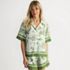 Women's Rayon Short Sleeve Camp Shirt, Front