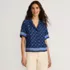 Women's Rayon Short Sleeve Camp Shirt, Front